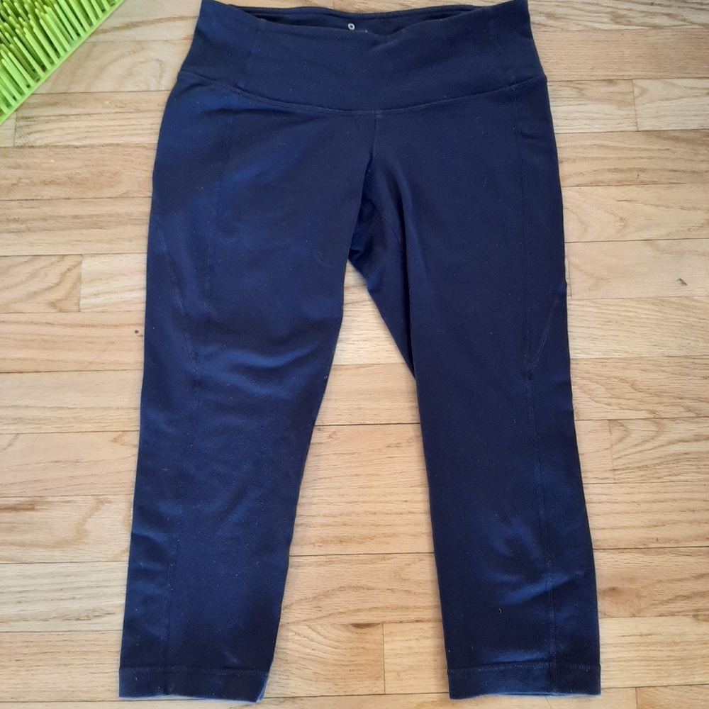 Athleta Yoga Leggings Women's Sz S Blue Capri